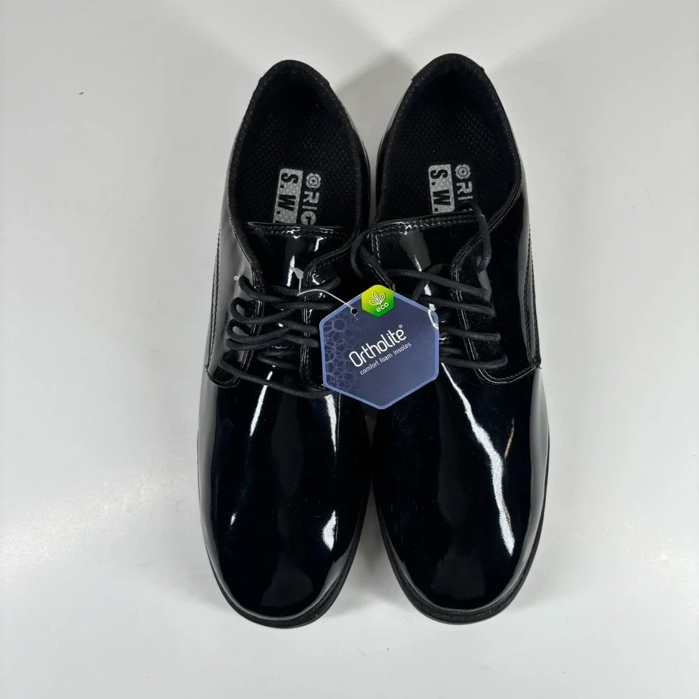 Original S.W.A.T. 118001 Men's US 10 Black High Gloss Dress Oxford Uniform Shoes